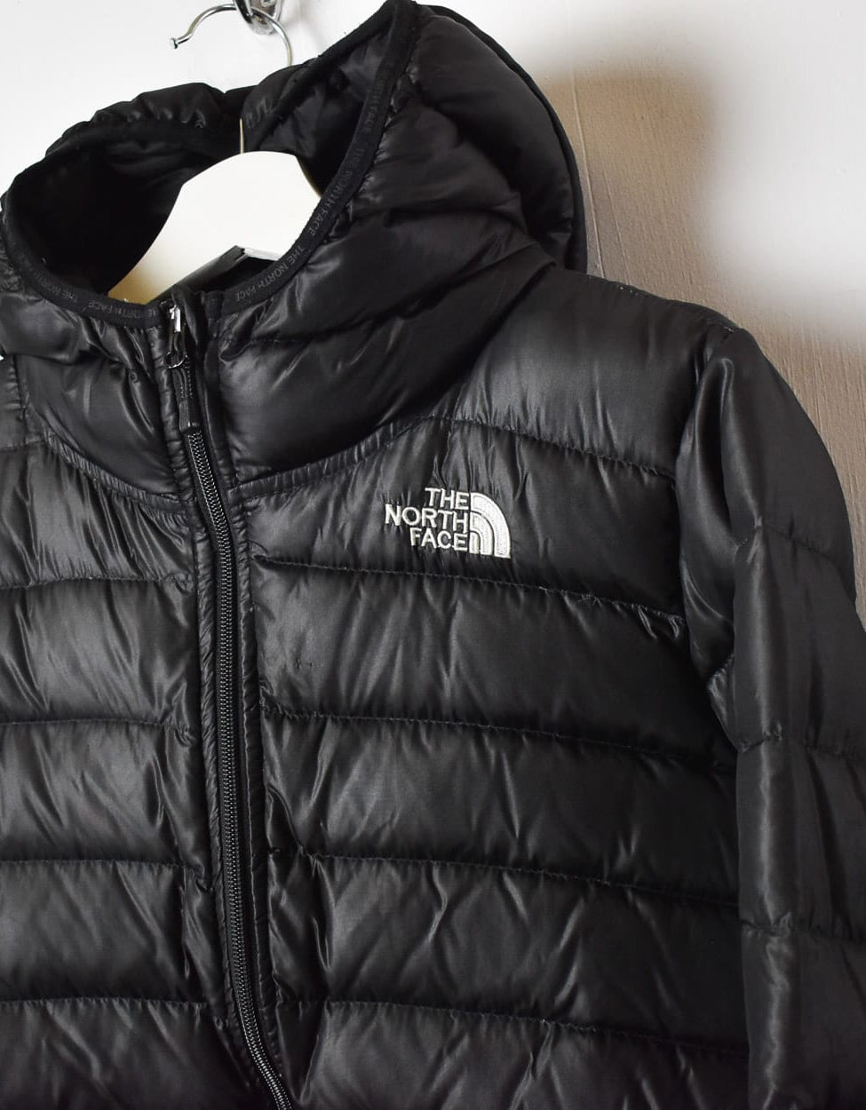 Black The North Face High Neck Hooded 800 Puffer Jacket - Small