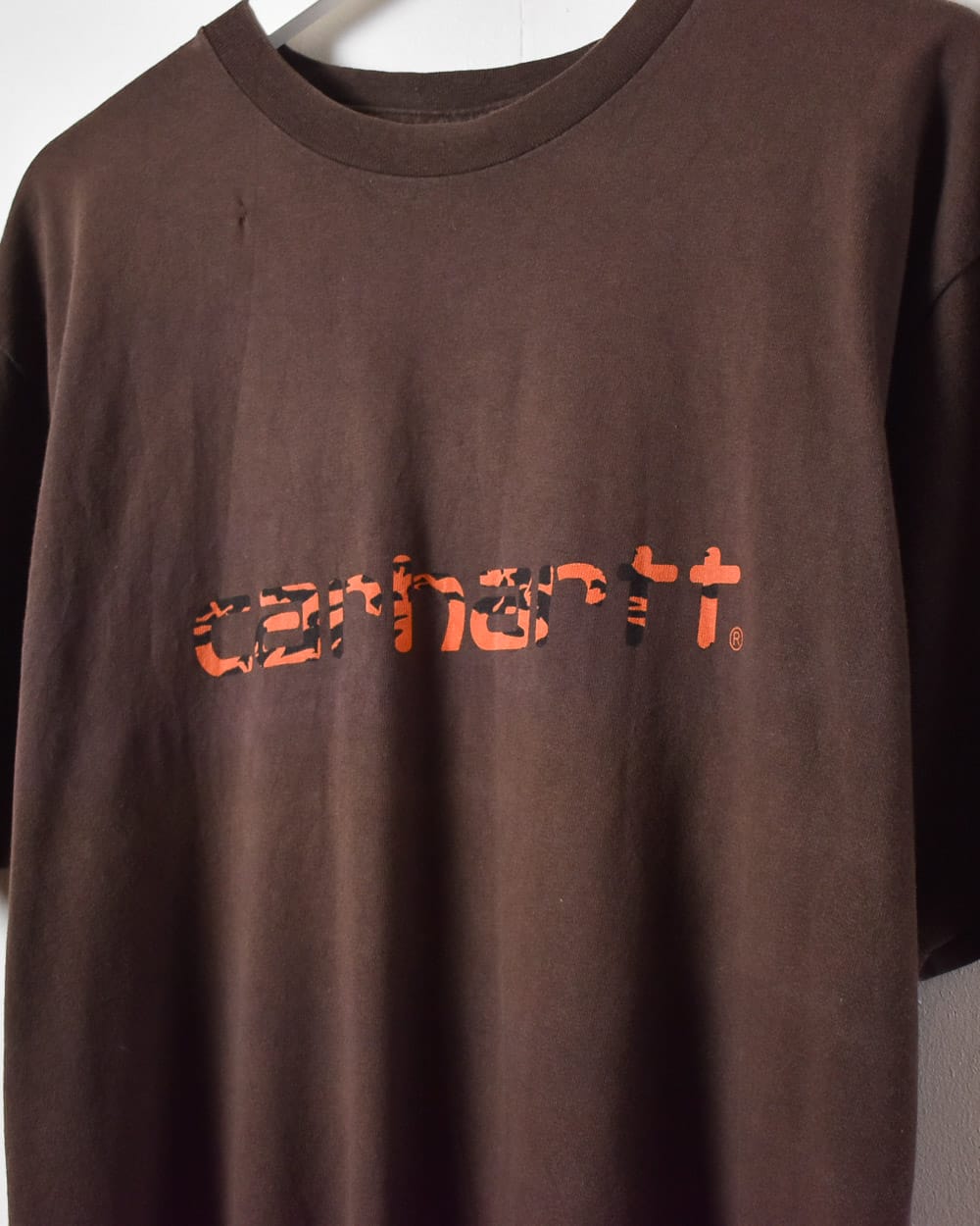 Brown Carhartt T-Shirt - Large