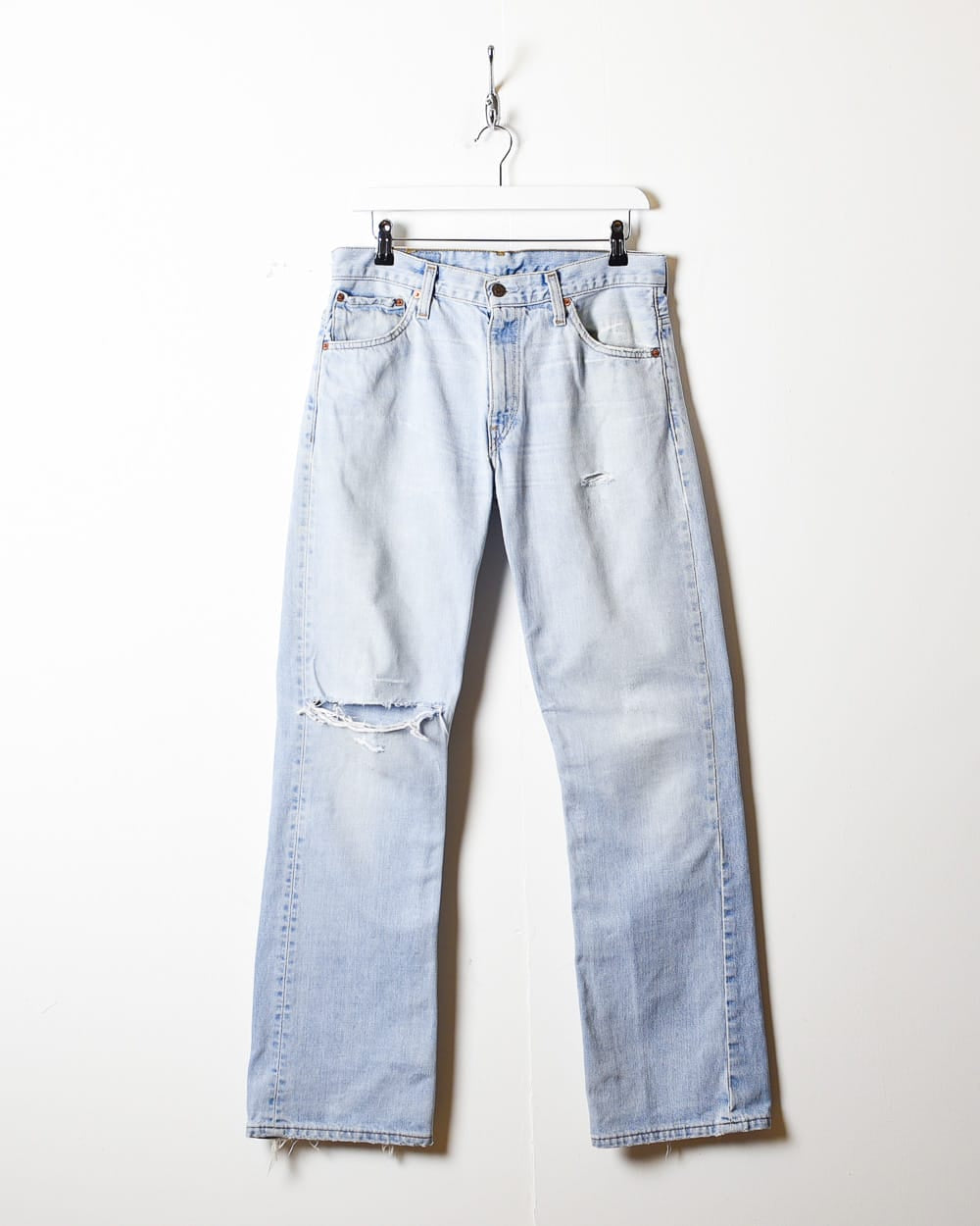 Blue Levi's Distressed 501 Jeans - W32 L33
