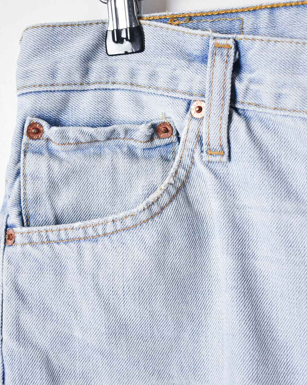 Blue Levi's Distressed 501 Jeans - W32 L33