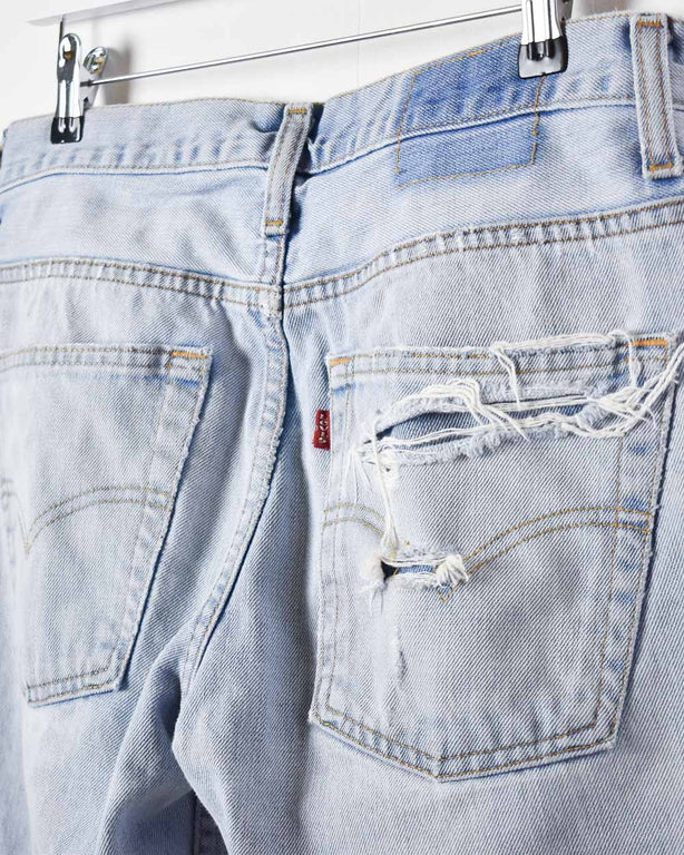 Blue Levi's Distressed 501 Jeans - W32 L33