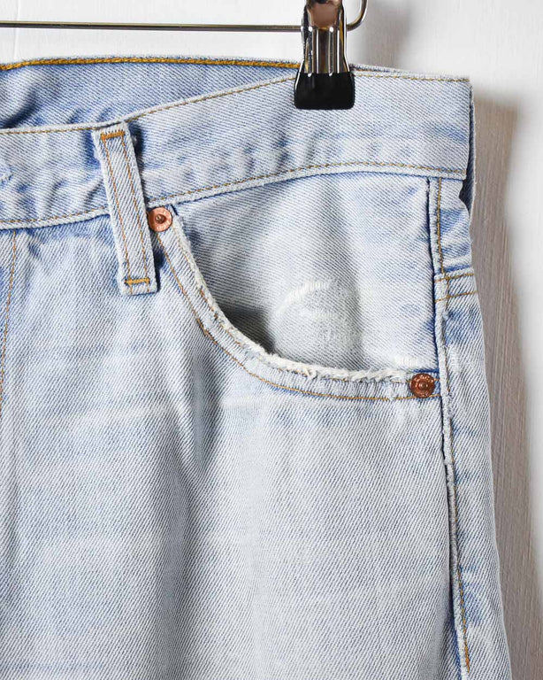 Blue Levi's Distressed 501 Jeans - W32 L33