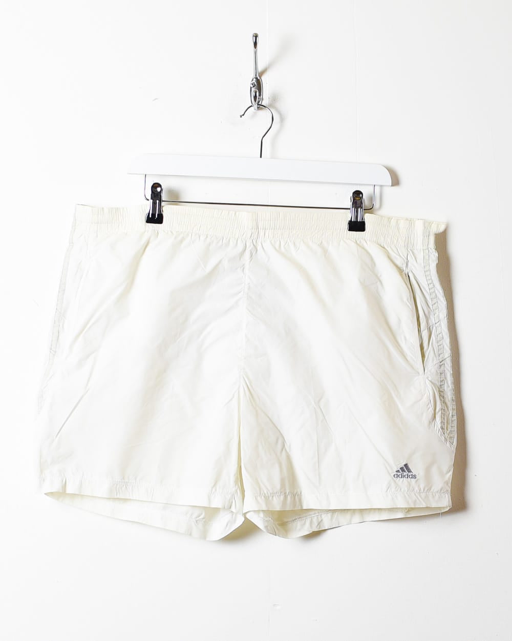 White Adidas Mesh Shorts - Large