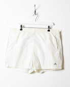 White Adidas Mesh Shorts - Large