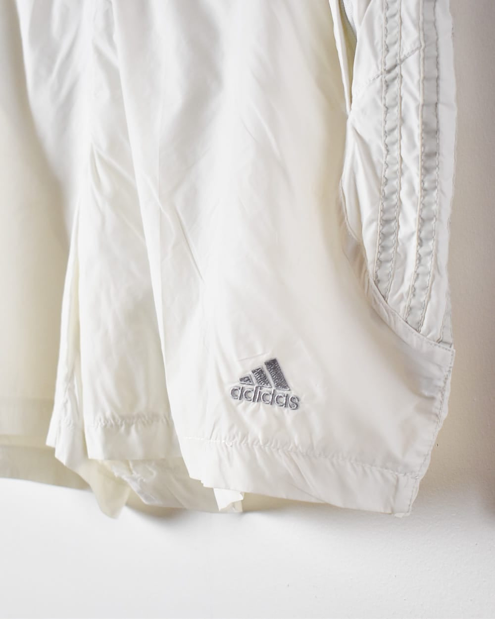 White Adidas Mesh Shorts - Large