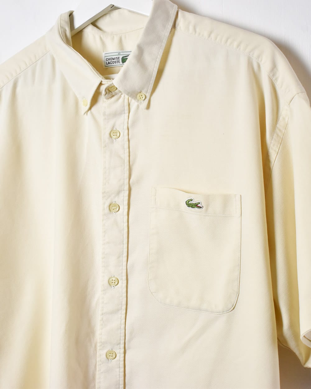 Neutral Chemise Lacoste Short Sleeved Shirt - X-Large
