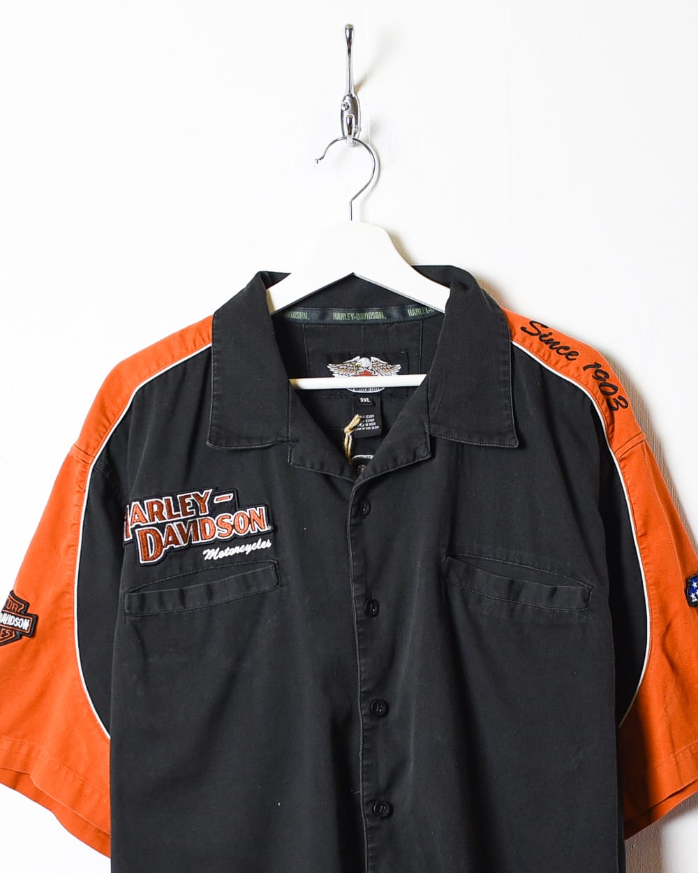 Black Harley Davidson Short Sleeved Shirt - XXX-Large