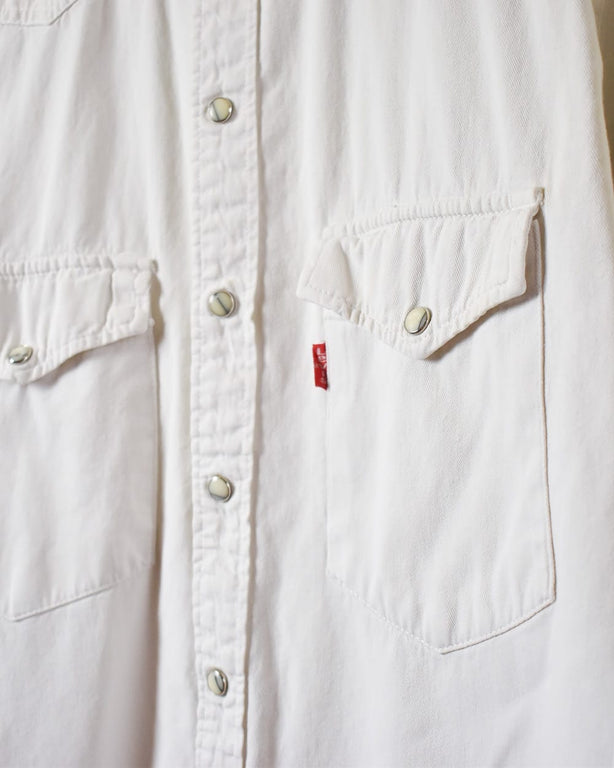 White Levi's Denim Shirt - Large