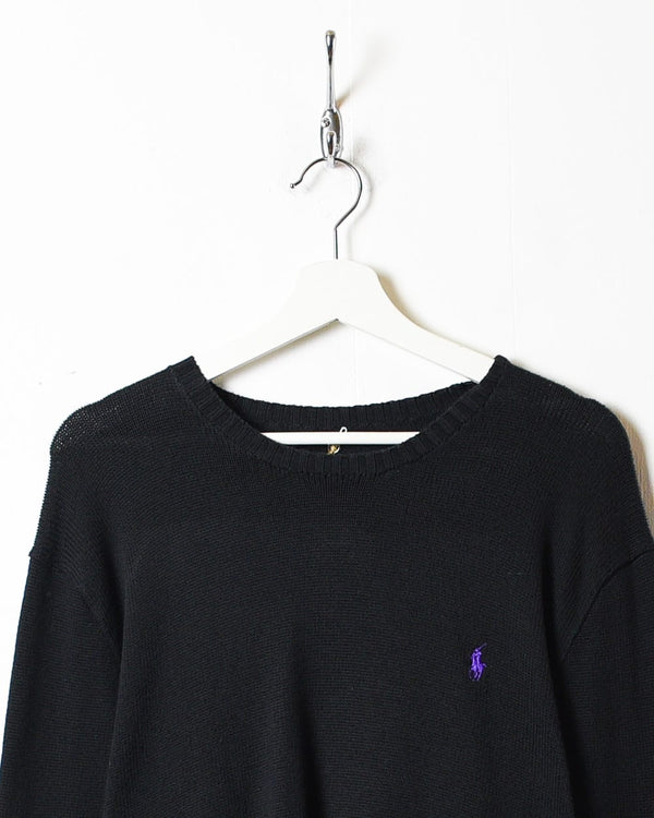 Black Polo Ralph Lauren Knitted Sweatshirt - X-Large