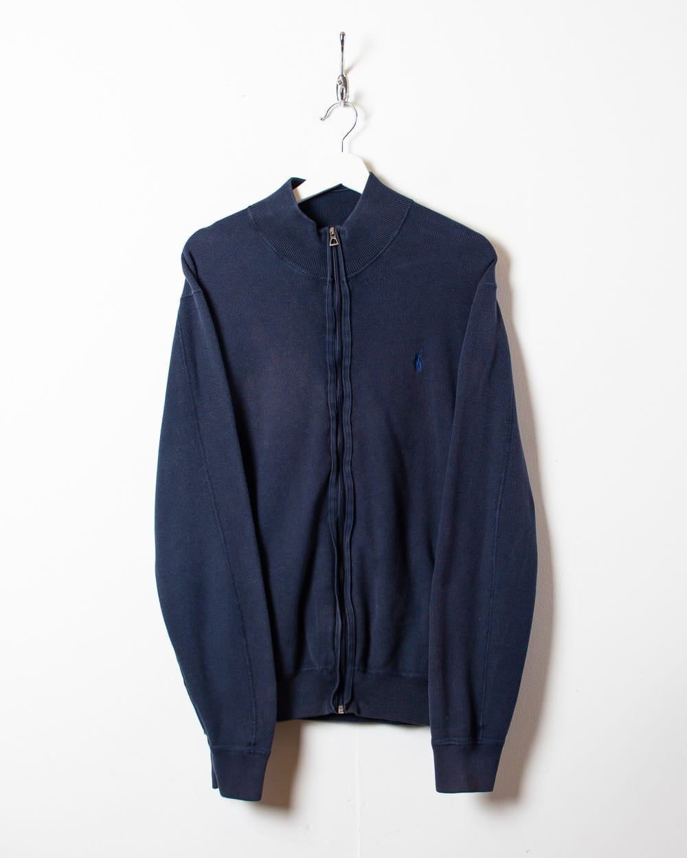 Navy Polo Ralph Lauren Zip-Through Sweatshirt - Large