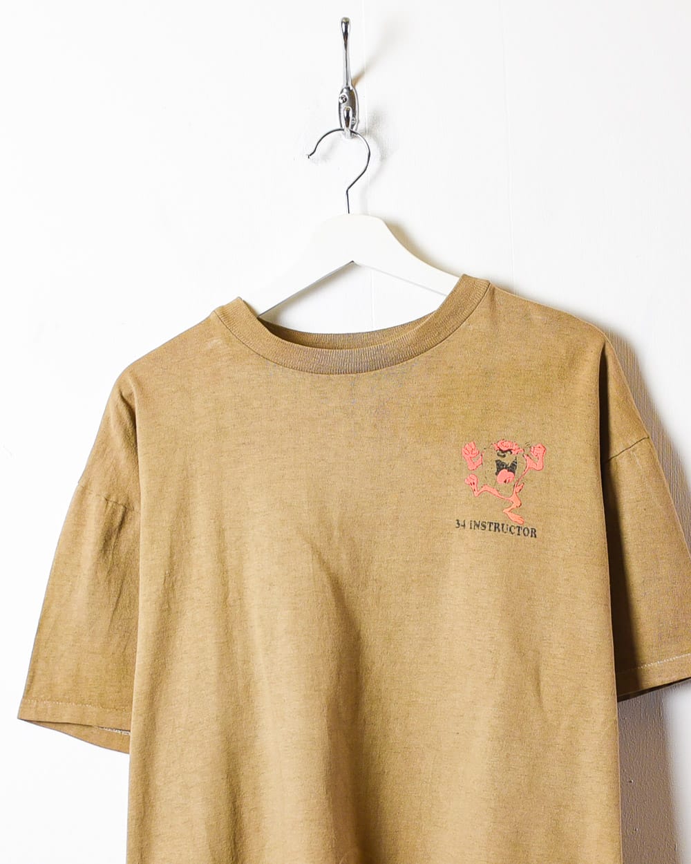 Brown Tasmanian Devil Think About It Single Stitch T-Shirt - Medium