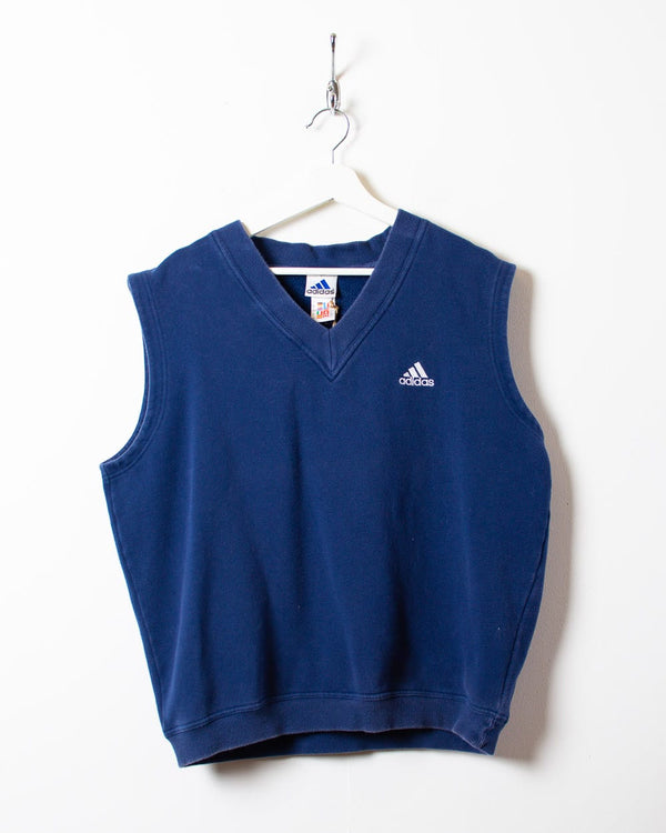 Navy Adidas Sweater Vest - Medium