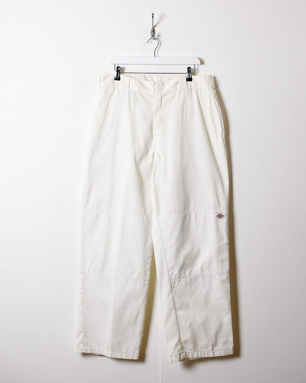 White Dickies Double Knee Carpenter Jeans - W36 L31