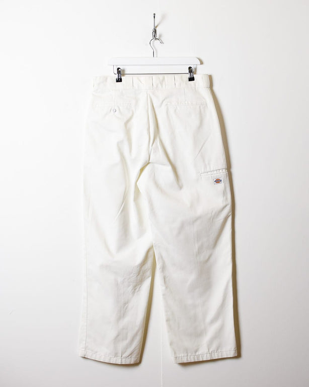 White Dickies Double Knee Carpenter Jeans - W36 L31
