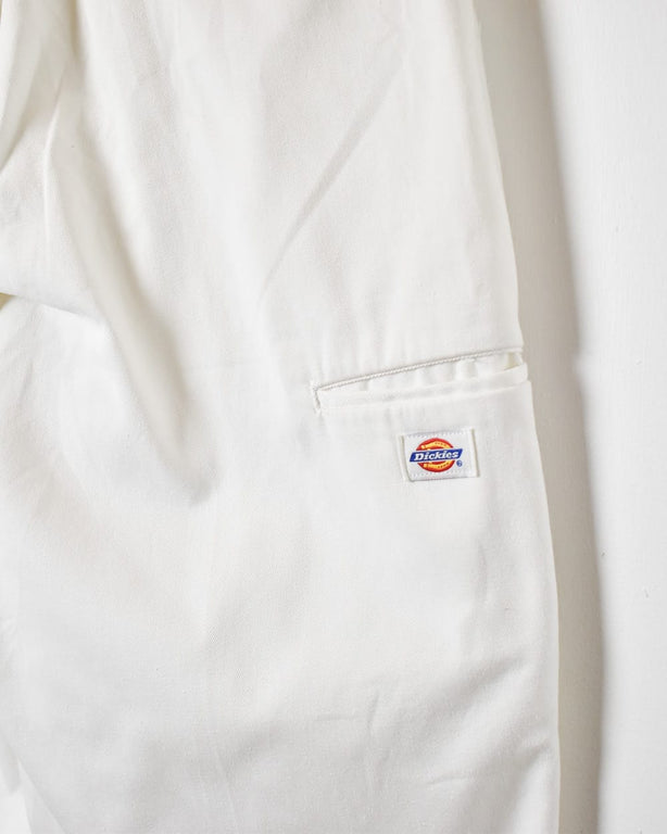 White Dickies Double Knee Carpenter Jeans - W36 L31