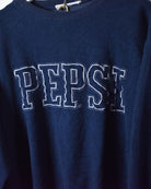 Navy Pepsi Fleeced Sweatshirt - Small