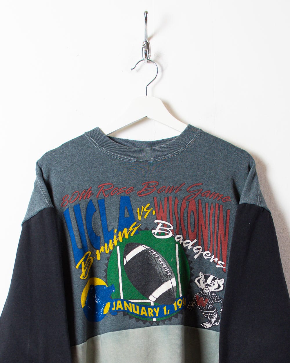 Grey UCLA Vs Wisconsin Rose Bowl 1994 Sweatshirt - Small