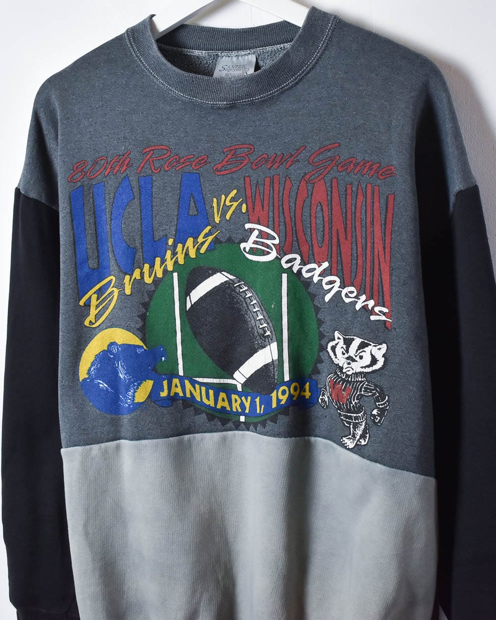 Grey UCLA Vs Wisconsin Rose Bowl 1994 Sweatshirt - Small