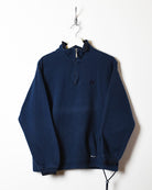 Navy Champion 1/4 Zip Sweatshirt - Large Women's