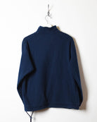 Navy Champion 1/4 Zip Sweatshirt - Large Women's