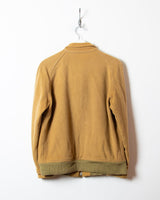 Vintage 90s Neutral Burberry Fleece Harrington Jacket - Medium
