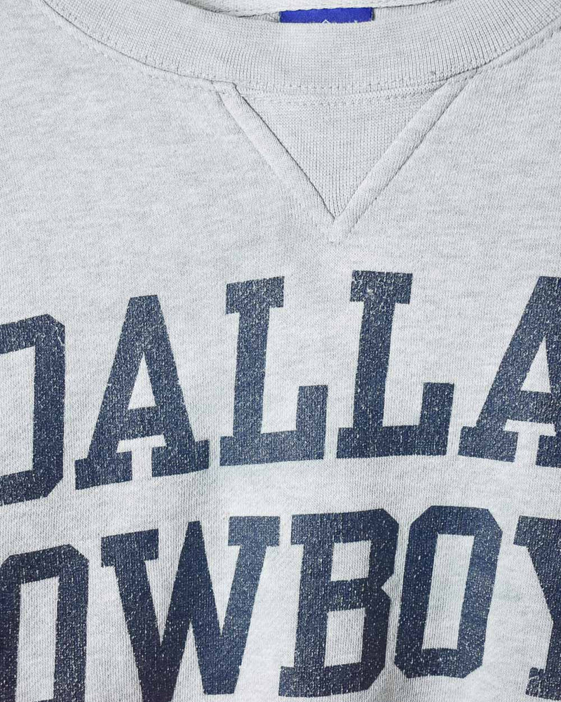 Vintage 00s Cotton Mix Stone NFL Dallas Cowboys Football Sweatshirt -  Large– Domno Vintage