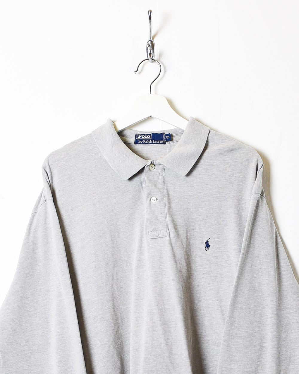 Stone Polo Ralph Lauren Long Sleeved Polo Shirt - XX-Large