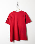 Red Alabama Crimson Tide Basketball Single Stitch T-Shirt - X-Large