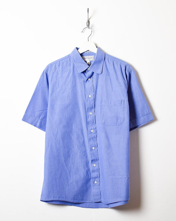Blue Burberry Short Sleeved Shirt - Large
