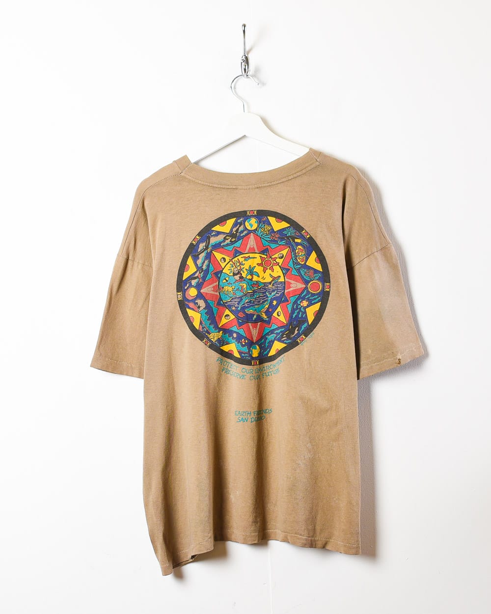 Brown Earth Friends San Diego Single Stitch T-Shirt - X-Large