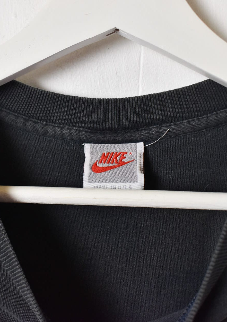 Black Nike Air Jordan All-Over Print Single Stitch T-Shirt - Medium