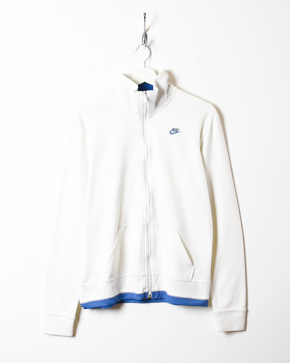 White Nike Zip-Through Sweatshirt - Medium Women's