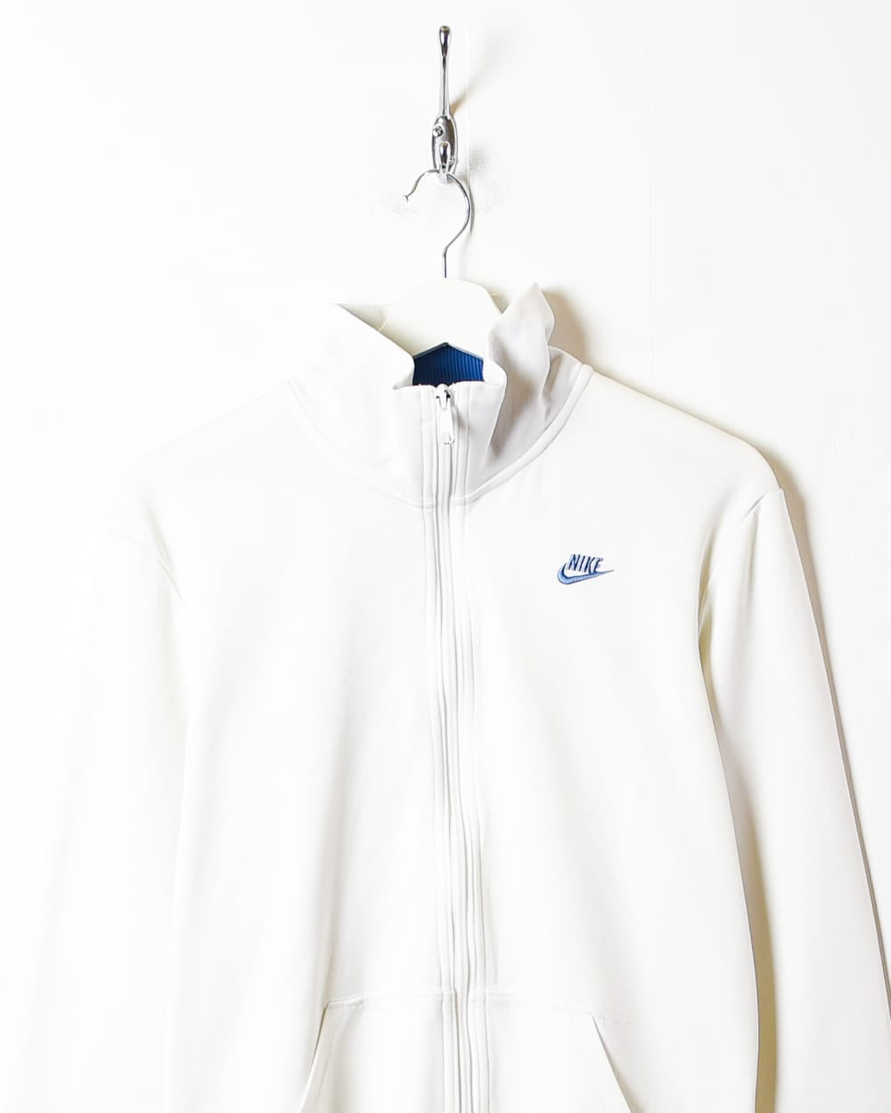 White Nike Zip-Through Sweatshirt - Medium Women's