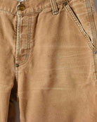 Neutral Carhartt Union Made Heart Cuffed Carpenter Jeans - W34 L31