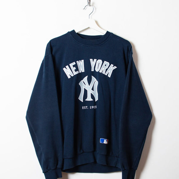 Vintage 00s Navy Pro Layer New York Yankees Sweatshirt - X-Large Cotton–  Domno Vintage