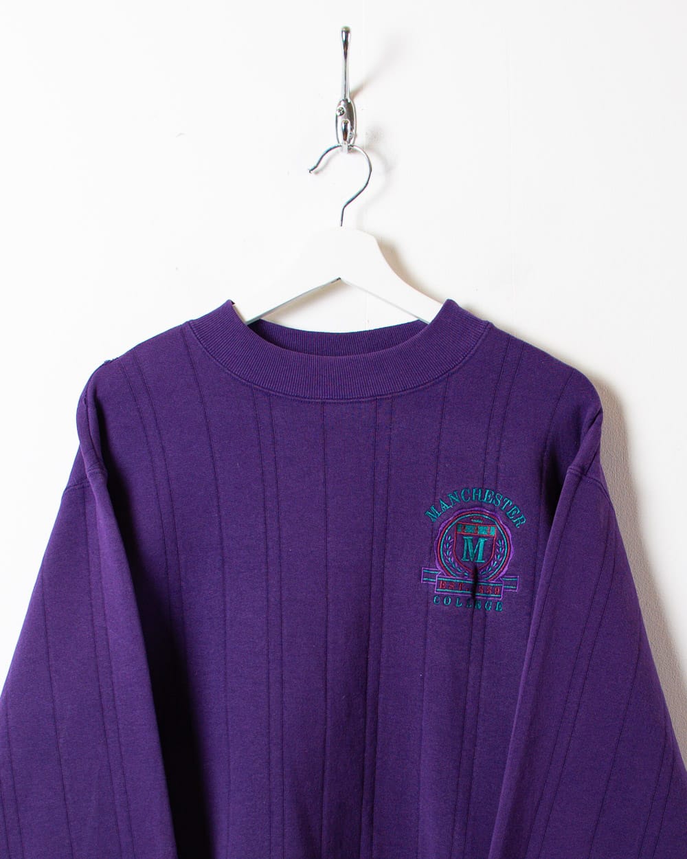 Purple Jansport Manchester College Sweatshirt - Small