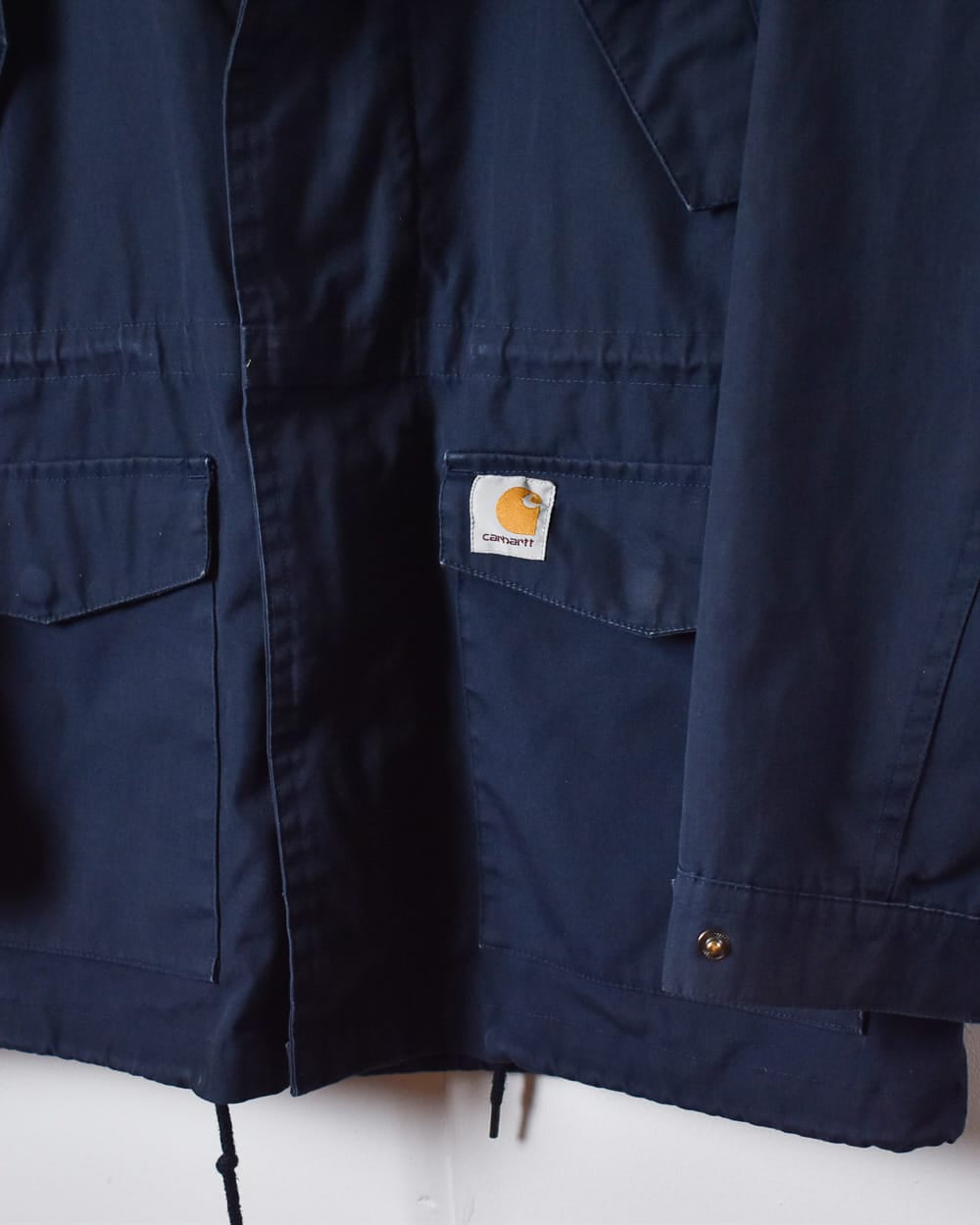 Navy Carhartt Hooded Parka Jacket - Medium