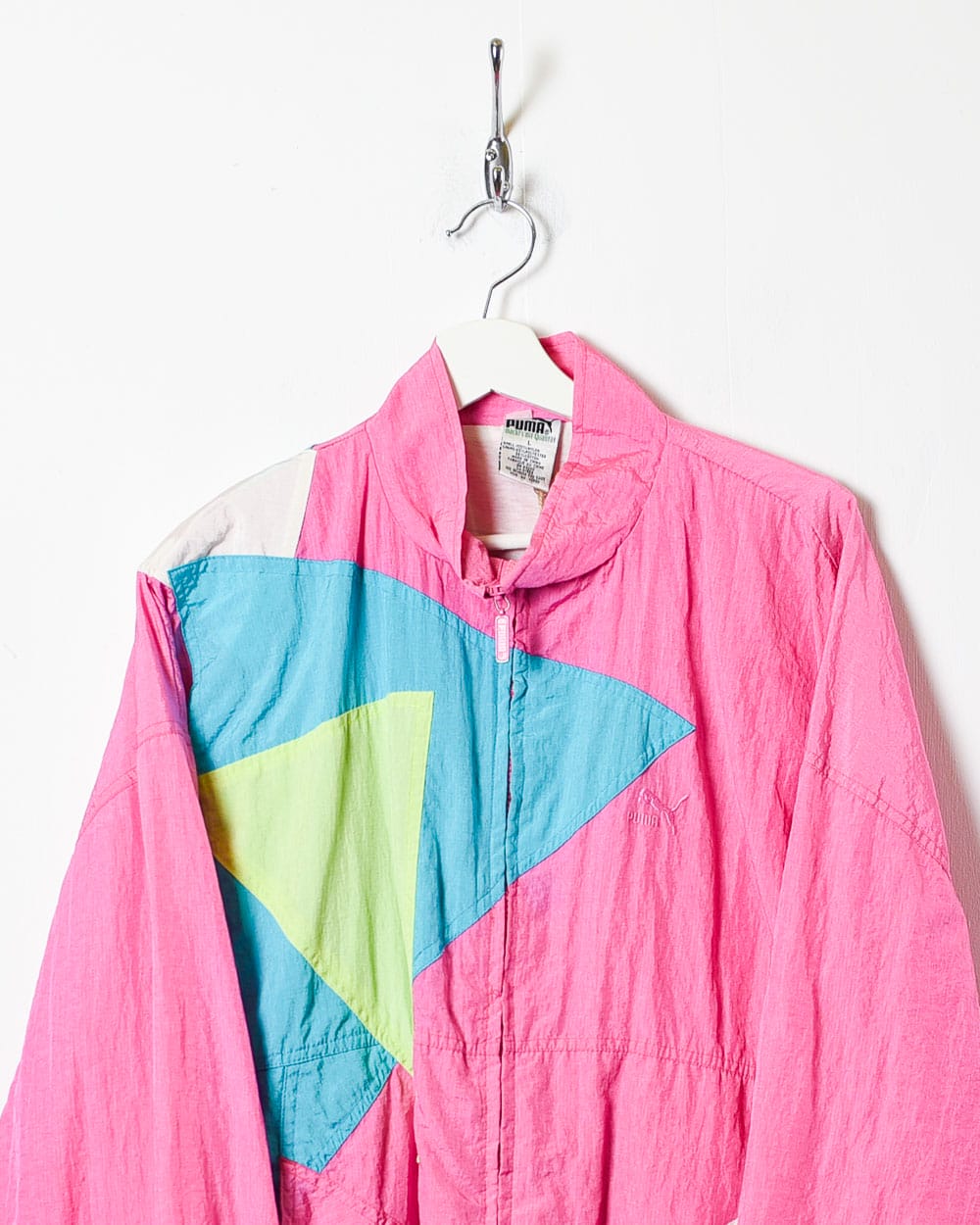 Vintage 90s Pink Puma Shell Jacket Small Nylon Domno Vintage