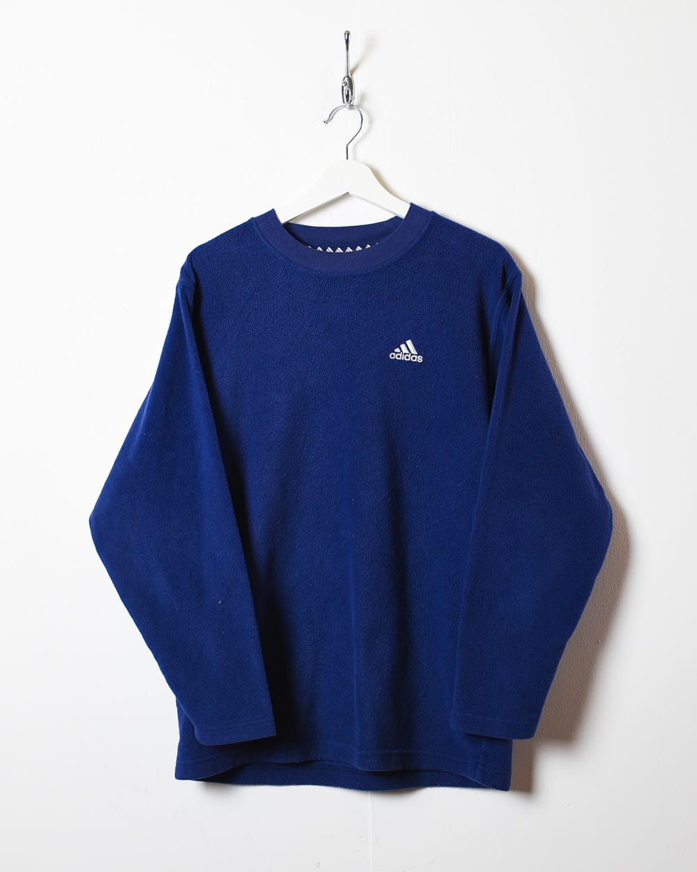 Navy Adidas Fleece Sweatshirt - X-Large