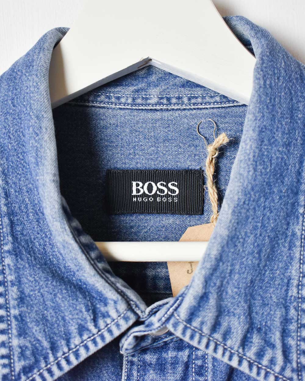 Blue Hugo Boss Denim Shirt - Large