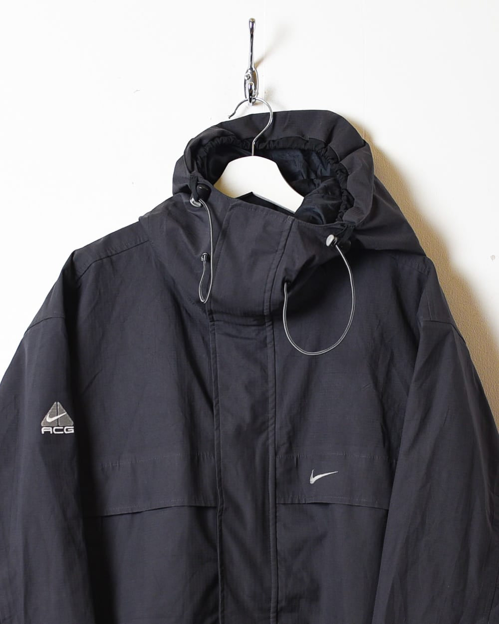 Black Nike ACG Hooded Windbreaker Jacket - Large