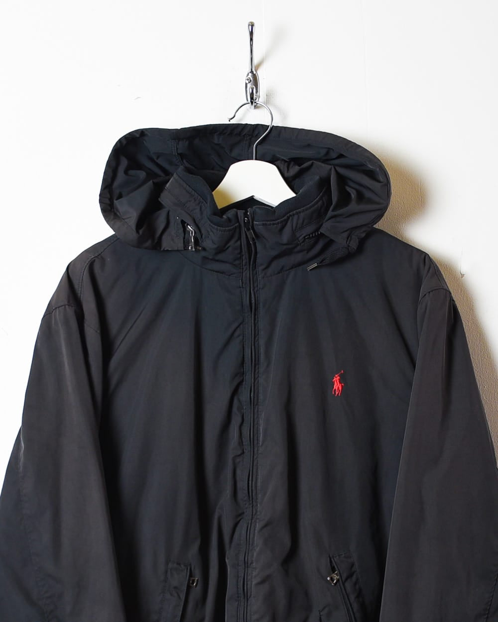 Black Polo Ralph Lauren Fleece Lined Jacket - Medium
