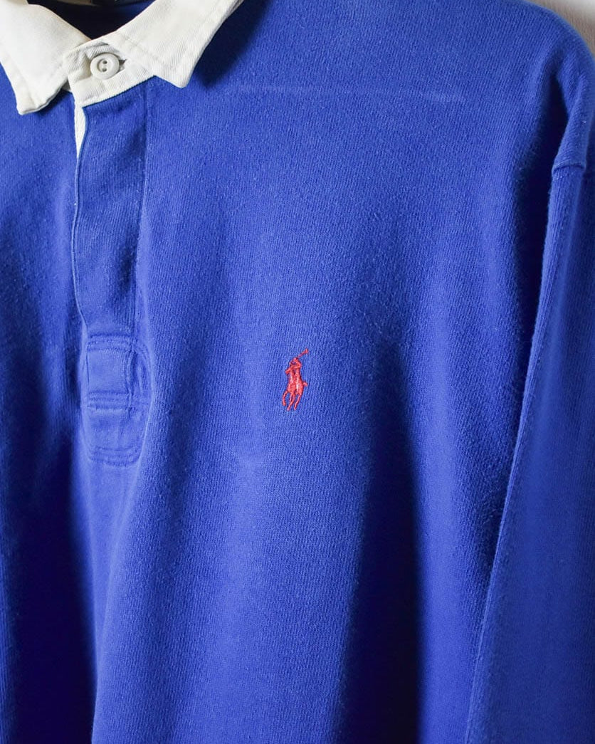 Blue Polo Ralph Lauren Rugby Shirt - Medium