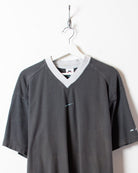 Grey Nike Textured T-Shirt - Large