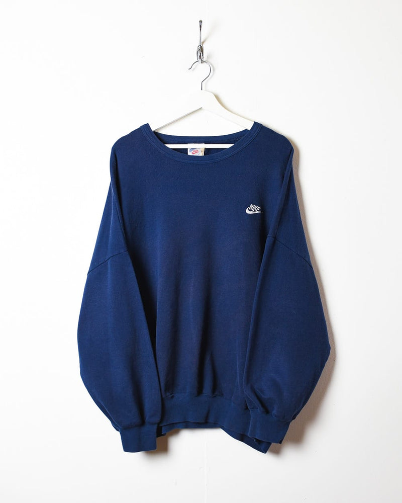 Vintage 80s Navy Nike 80s Sweatshirt - XX-Large Cotton– Domno Vintage