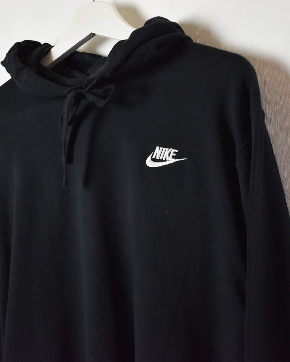 Black Nike Hooded Long Sleeved T-Shirt - Small