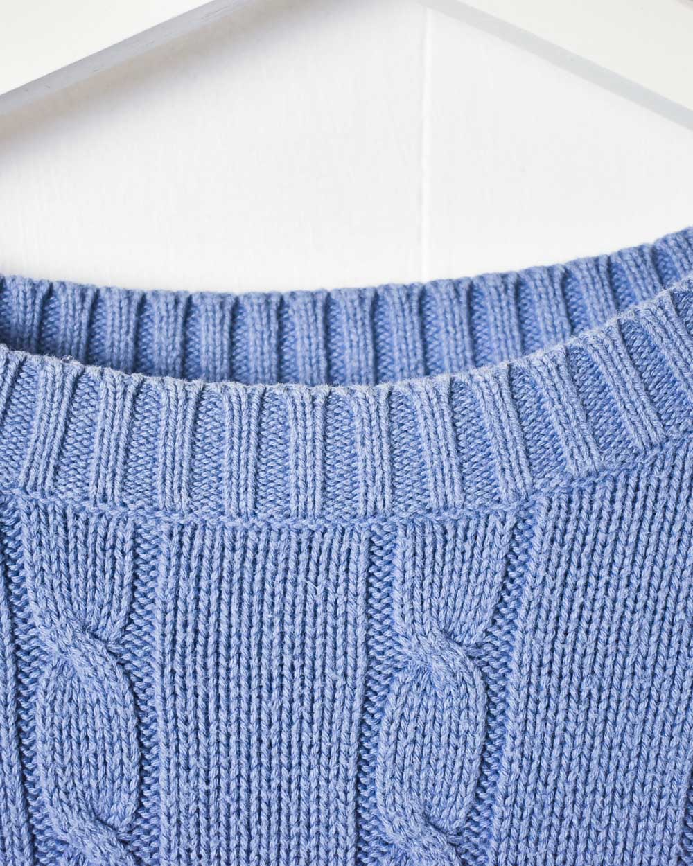 Blue Tommy Hilfiger Cable Knit Sweatshirt - Medium