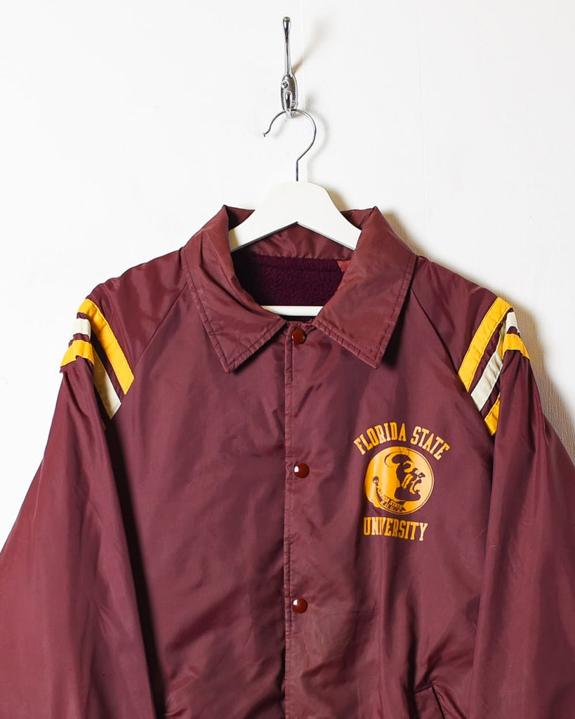 Vintage 90s Maroon Florida State University Fleece Lined Coach