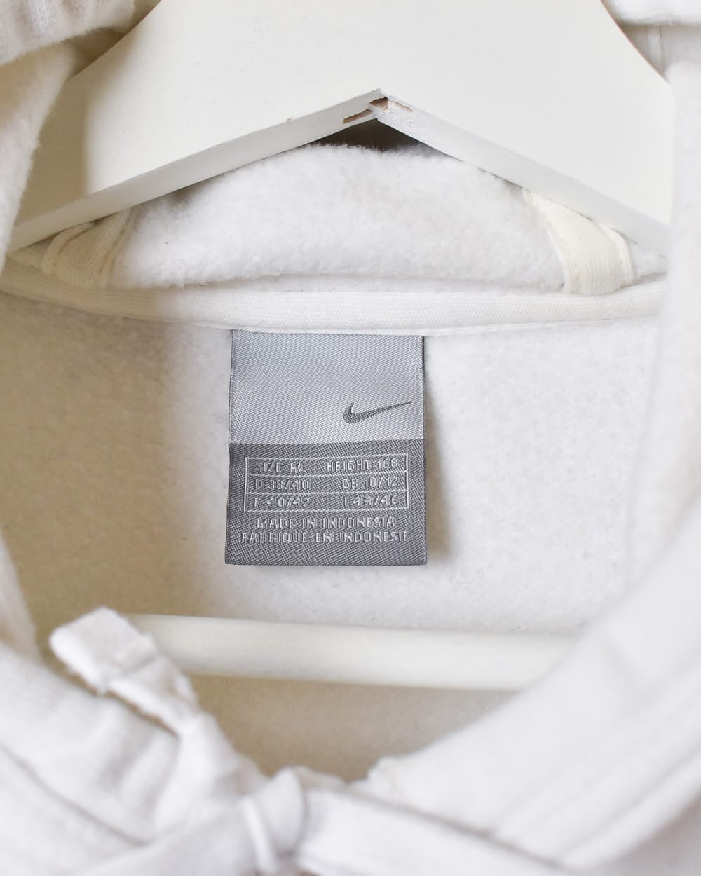 White Nike Zip-Through Hoodie - Medium Women's