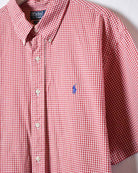 Red Polo Ralph Lauren Checked Short Sleeved Shirt - XX-Large